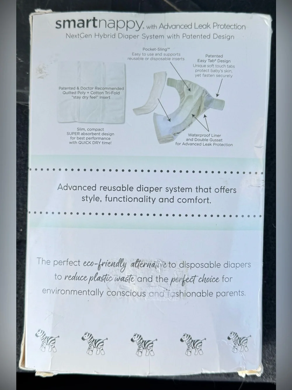 Amazing Baby Unopened Smartnappy Reusable Diaper Cover - Mint